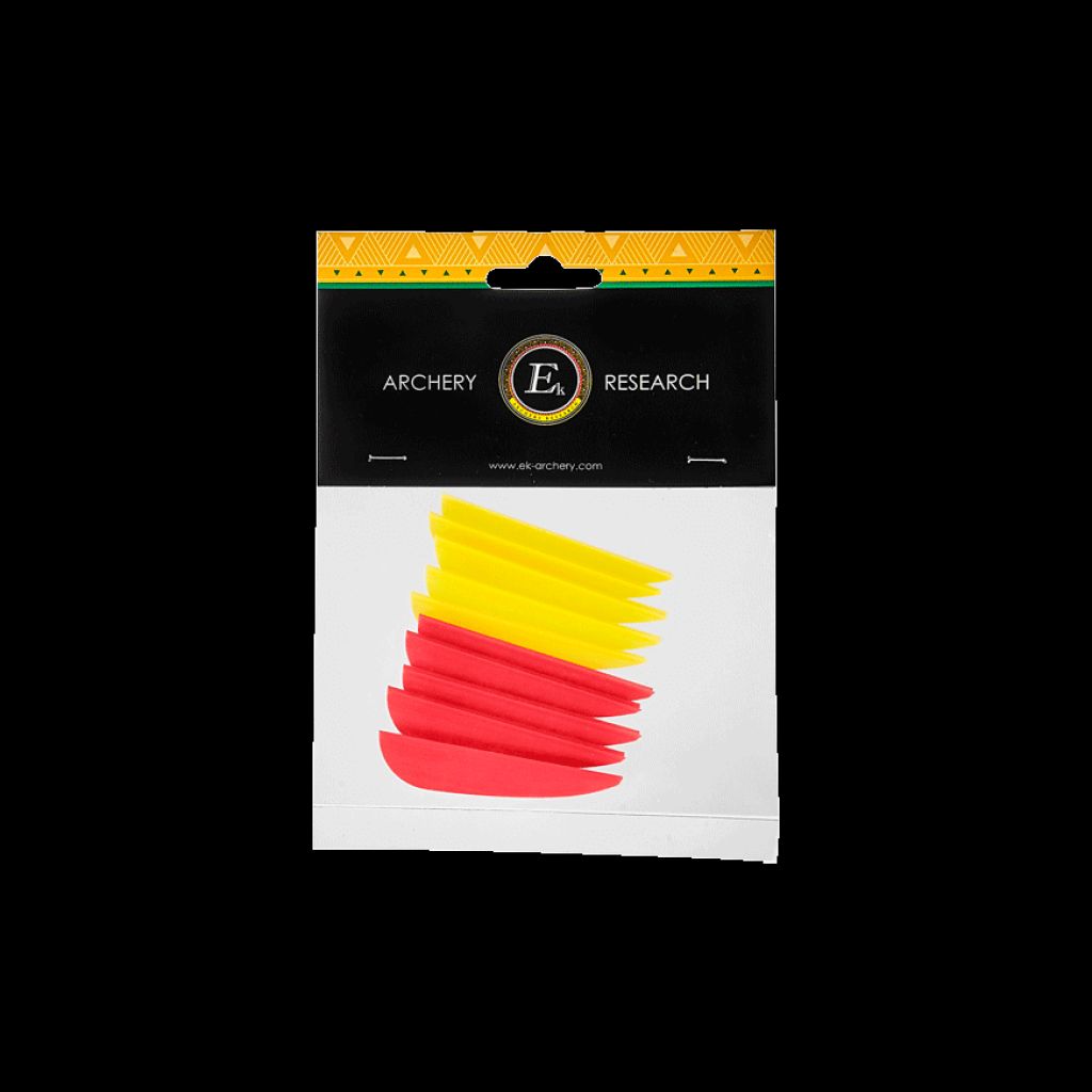 EK Archery Yellow/Red Vanes 2.5" - Pack of 10