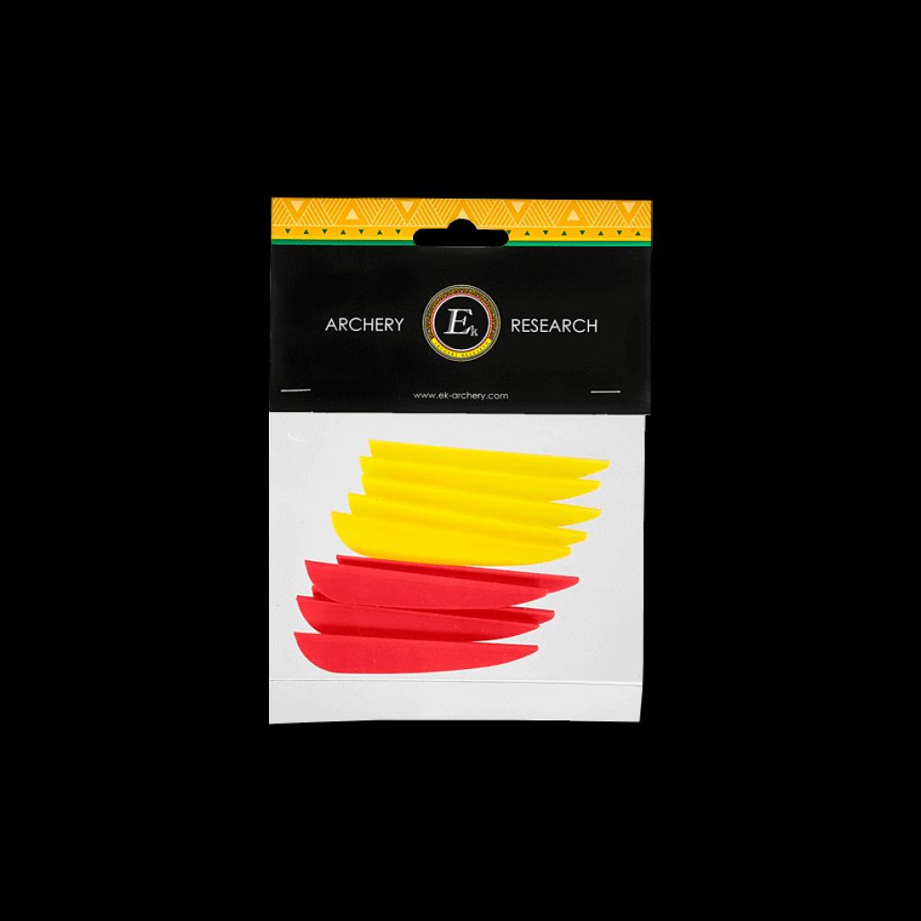 EK Archery Yellow/Red Vanes 3" - Pack of 10