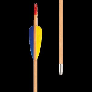 EK Archery 27" Natural Feather Wooden Arrows x3