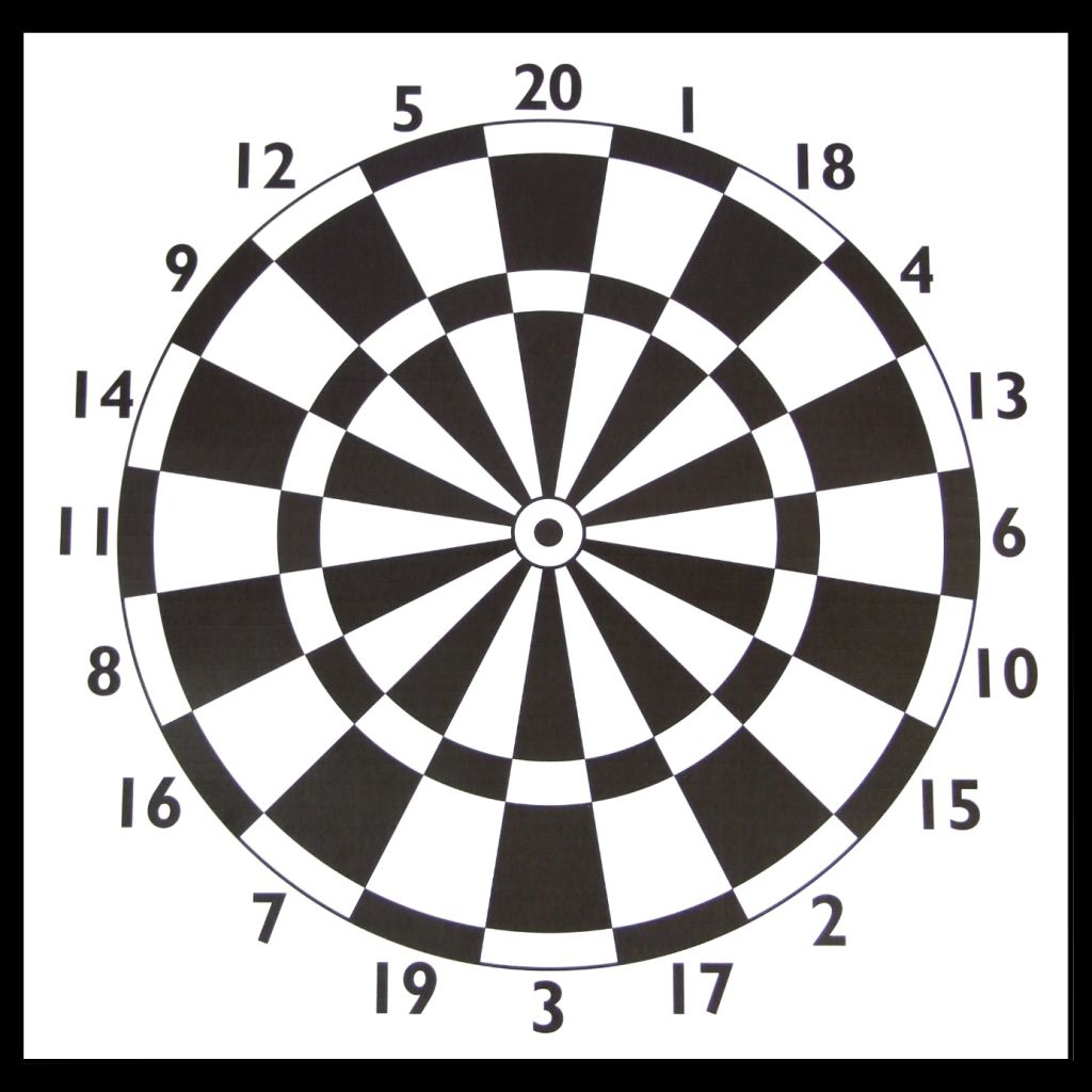Man Kung paper target face Dartboard