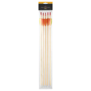 Alternative view of EK Archery 27" Target Wooden Arrow x5 - Rounded Point