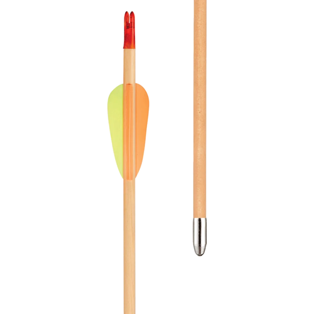 EK Archery 24" Target Wooden Arrow x5 - Rounded Point