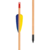 EK Archery 32" Natural Feather Wooden Arrows x3